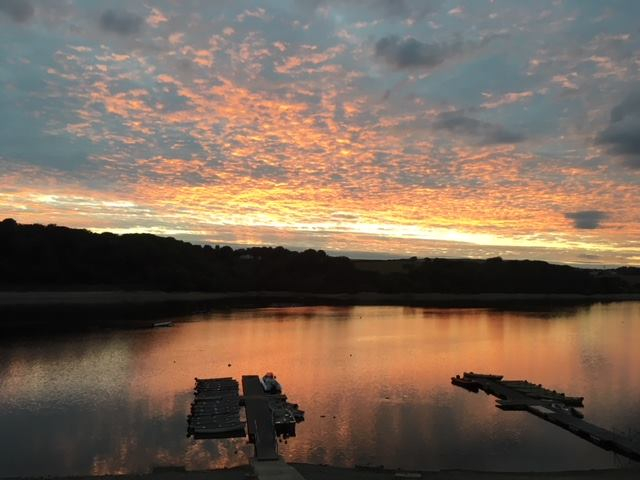 Sunset at Llandegfedd